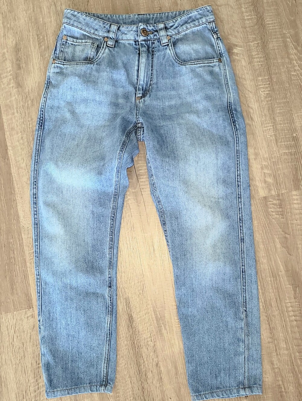 Brunello Cucinelli Mid Rise Straight Leg Jeans